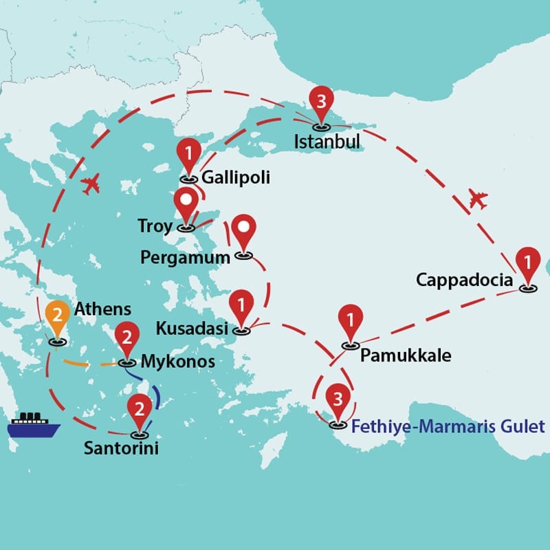 Fantastic Greece Turkey Map 
