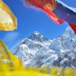 Summit of mount Everest or Chomolungma